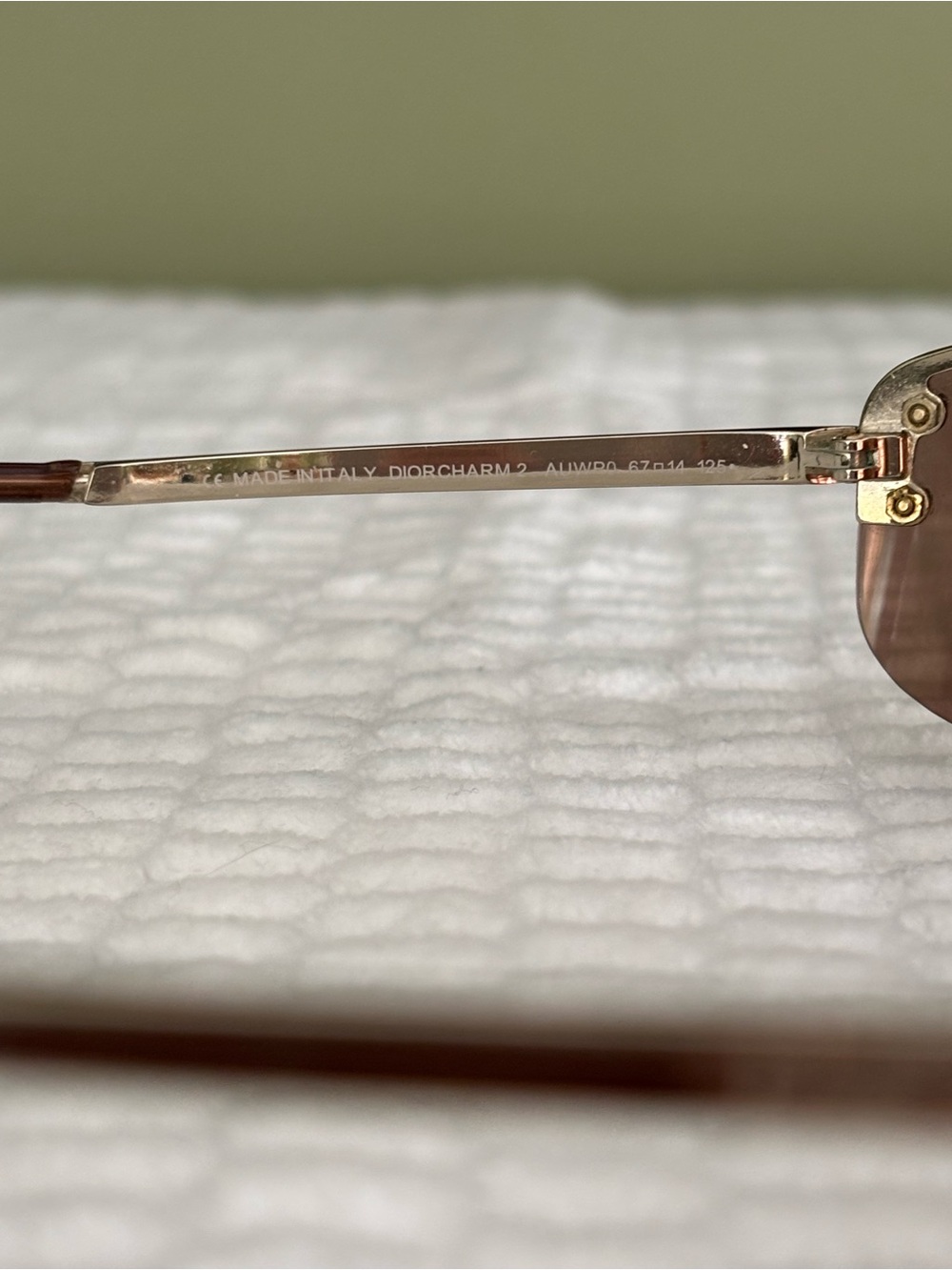 Dior Brown Rimless Sunglasses - Picture 5 of 5